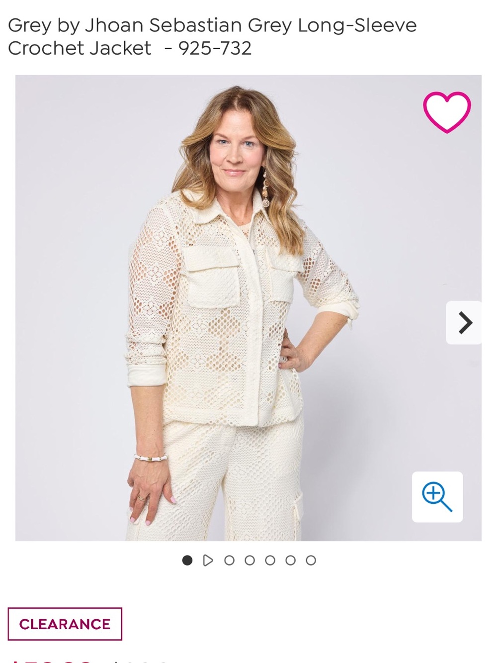 Grey by Jhoan Sebastian Grey Long-Sleeve Crochet Jacket Cream
